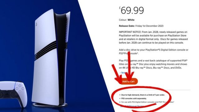 Sony still has to ration attachable disc drives sales to